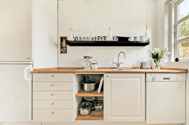 Ferielejlighedens køkken